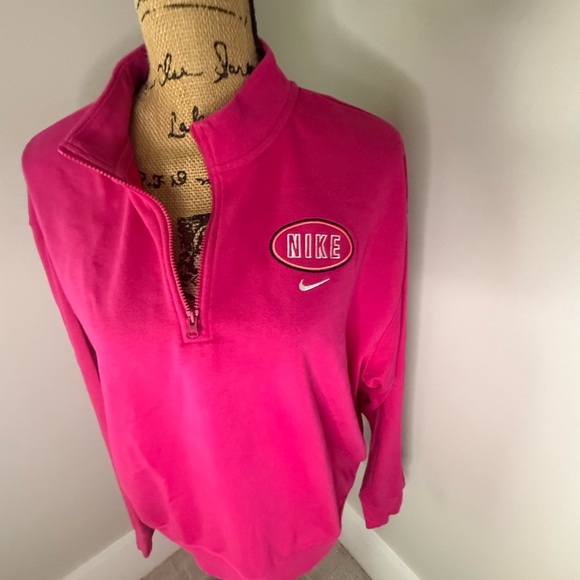Nike Women's Fuchsia Half-Zip Sweatshirt - Picture 8 of 9